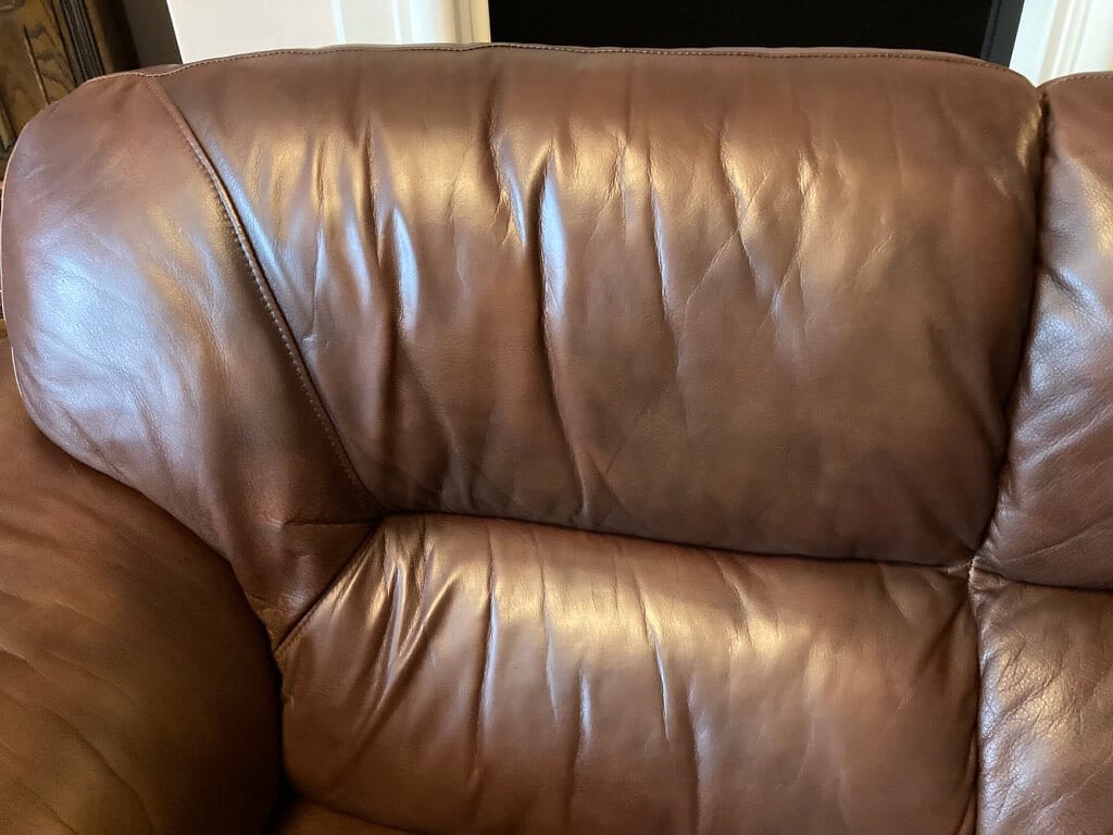leather colour loss restoration